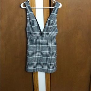 Black and white tweed dress